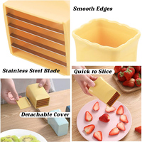 Alat dapur kreatif, pengiris cangkir pengiris telur pemotong stroberi pisang Salad sayur cepat membuat buah