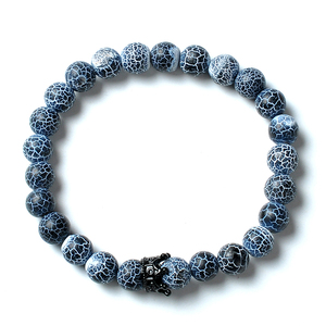 Braccialetti dell'Amicizia F130 con Perline in Pietra Naturale da 8mm, <span class=keywords><strong>Charm</strong></span> Trendy con Strass per San Valentino, Corona Re e Regina - Product Image 4