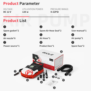 Gicle kép giai đoạn thân thiện với môi ABS vật liệu không khí tự động tắt đứng <span class=keywords><strong>sup</strong></span> lướt ván chèo thổi phồng xì hơi xe sử dụng 12V 22psi - Product Image 6