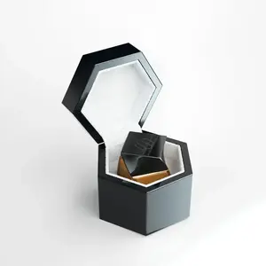 Recyclable Handmade MDF Brown Luxury Custom 50ml Rectangle Gift Ring <b>Box</b> Laser Engraving Option DS Brand Other Closure - Product Image 5