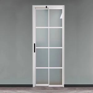 Portes coulissantes à charnières en verre en alliage d'aluminium PT de haute qualité pour les espaces de cuisine et de salle de bain modernes, finition - Product Image 3