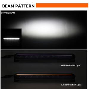 פסי תאורת לד 22/32/42/14 אינץ' בצבע כפול ענבר, תאורת מיקום לד, פסי תאורת נהיגה שטח לרכב 4x4, טנדרים, טרקטורונים ורכבי שטח. - Product Image 3