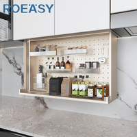 Système de rangement de cuisine intelligent mural avec élévateur de meuble et panier élévateur intelligent IA