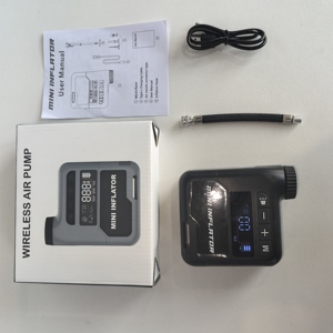 מיני אופני אוויר מדחס צמיג דיגיטלי אלחוטי עבור כדורי אופניים צמיגים אוטומטי לעצור בנק כוח משאבת אוויר ניידת - Product Image 1
