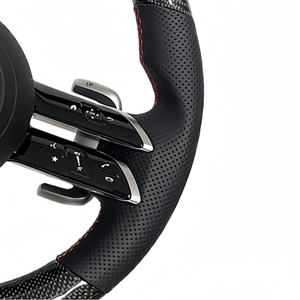 Volant en cuir et fibre de carbone véritable Xing Yao <span class=keywords><strong>Mercedes</strong></span> <span class=keywords><strong>AMG</strong></span> pour GT CL CLS CLA E S C36 G63 C43 ML <span class=keywords><strong>SL</strong></span> W204 W213 W211 W205 - Product Image 3