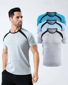 เสื้อยืดออกกำลังกายแขนสั้นเข้ารูปปกติระบายอากาศได้เสื้อยืดออกกำลังกายกล้ามเนื้อสีทึบใหม่ฤดูร้อนเรียบง่าย - Product Image 1