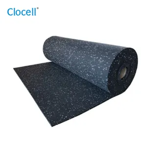 Clocell-rollos de goma respetuosos con el medio ambiente, goma de absorción de impacto para gimnasio, antivibración, 1x50m