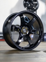 Jantes RAYS TE37 forgées 17-18 pouces 5x1143 5x112 5x120 Noir Mat Concave 6 branches pour Nissan GT-R R34 R35 R33 R32 370Z