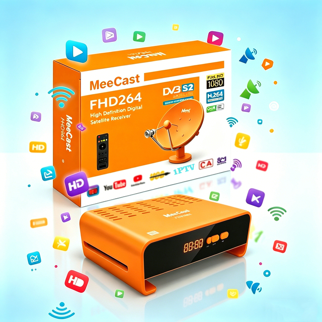 FHD264 Use TV BOX DVB S2 Digital Satellite Receiver Supporting Full HD 1080p MPEG4 H.264 WiFi