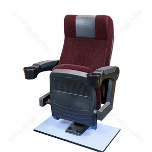 Modern Furniture Cinema Chair Auditorium Seat Commercial Theater Chair And Theater 3D With Fixed Leg Back Cup Holder