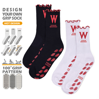 Chaussettes de yoga personnalisées avec grip, chaussettes de fitness, chaussettes de pilates, chaussettes à volants, chaussettes de yoga antidérapantes personnalisées pour femmes