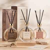 AIKUN in House Designer Team Ensemble diffuseur d'arômes de luxe en rotin naturel gravé sur mesure pour projets de cadeaux de mariage