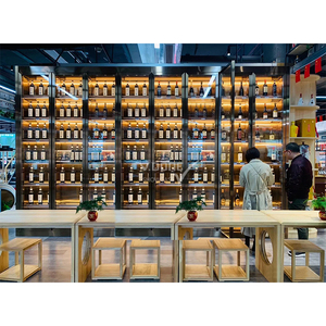 Custom Commercial Metal Wine <b>Cabinet</b> Electroplated Bronze & Stainless Steel Constant Temperature for Living Room or Hotel - Product Image 6