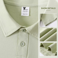 Kaos Polo Pria HIC 190sm 100% Katun Polos Lengan Pendek Model Drop Shoulder Oversize untuk Bordir Logo Kustom