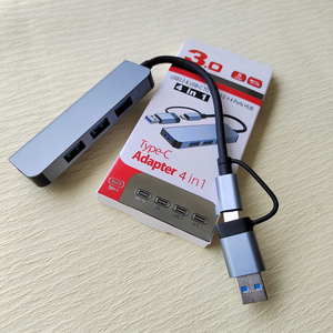 ฮับ USB-C คุณภาพสูง 4 พอ<span class=keywords><strong>ร์</strong></span>ต พร้อม USB3.0 (5Gbps) วัสดุอะลูมิเ<span class=keywords><strong>น</strong></span>ียมอัลลอย สำหรับ <span class=keywords><strong>MacBook</strong></span> แล็ปท็อป และจอภาพ - Product Image 6