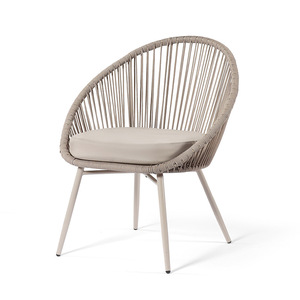 Chaises d'extérieur modernes en aluminium et corde tressée pour café, jardin, patio, espace de loisirs, cour, salle à manger, salon, école, cuisine - Prix abordable - Product Image 2