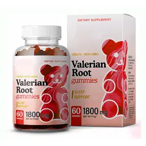 Natural Sleep Support Stress Valerian Root Gummy sleep well supplement Favorise la relaxation et le calme