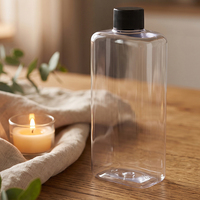 Vente en gros d'emballages cosmétiques écologiques de 500 ml, 35 g, carrés, vaporisateur, pompe à lotion, bouchon à vis, flacon en plastique PET vide