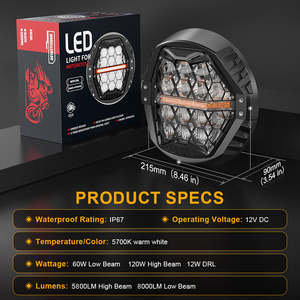 Emark DOT Approved 7 Inch Led Headlight Kits DRL Motorcycle Lighting For Harley Davidson Dyna Switchback FLD 2012-2016 - Product Image 2