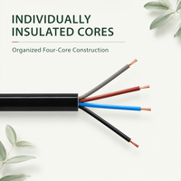 Câble flexible RVV 4 conducteurs 4 x 1,5 mm² H05VV-F en cuivre isolé et gainé PVC 300/500V pour câblage de machines