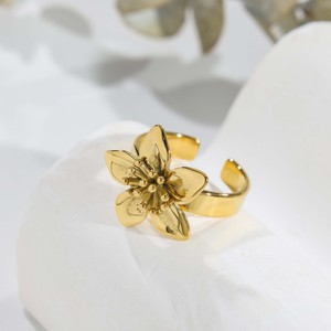 แหวนสแตนเลสสตีลรูปดอกไม้ 3 มิติ ประดับเพชรซิร์คอน ดีไซน์หรูหรา โรแมนติก เหมาะสำหรับงานแต่งงาน งานหมั้น และสวมใส่ในชีวิตประจำวัน - Product Image 3