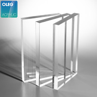 OLEG 100% Matériau vierge 2mm 3mm 5mm 6mm Panneau transparent en plexiglas PMMA Feuille de plastique en verre acrylique coulé en gros