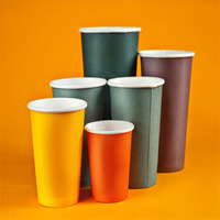 Gobelets en papier à paroi simple, personnalisés, imprimés, biodégradables, recyclables, en kraft, isolés, avec revêtement PE, pour boissons chaudes et énergisantes