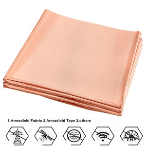 Tissu en satin de polyester ultra-fin teint en fil, résistant aux radiations, pour blindage électromagnétique extérieur (type <span class=keywords><strong>Faraday</strong></span>) - Product Image 5