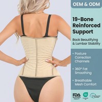 Corset amincissant à haute compression pour femme, avec armatures en acier, en latex, pour le remodelage du ventre, respirant, effet sculptant