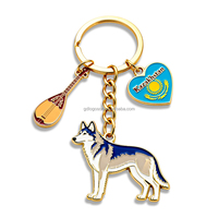 Porte-clés en émail avec drapeau de la Mongolie, souvenir culturel mongol, yourte, cheval et botte