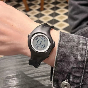 Circular LED Display Date Luminous Acrylic Band Electronic Multifunctional <b>Watch</b> Hot Selling Fashion Plastic Digital <b>Watch</b> - Product Image 2