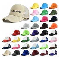 Gorra Trucker de Malla Lisa al por Mayor con Logotipo Personalizado, Gorra de Béisbol de Malla de Espuma de 5 Paneles, Gorra Trucker Promocional de Dos Tonos