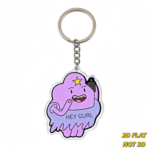 Llavero de acrílico de monstruo morado con walkie-talkie, estilo gótico, para bolso y llavero, accesorio para Meme y Anime - Product Image 1
