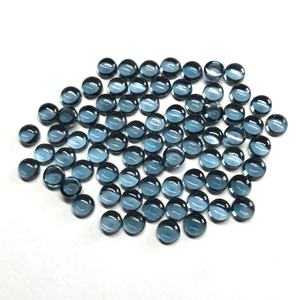 หินอัญมณีทรงแบนทรงหลวมเกรด AAA 6มม. 7มม. พลอยโทแพซธรรมชาติทรงลอนดอนสีฟ้า - Product Image 4