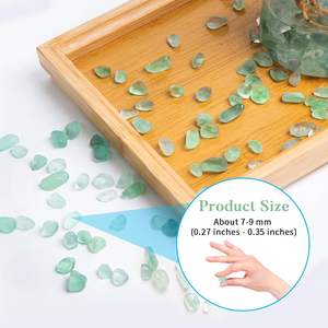 Cristalli di floite verde naturale alla rinfusa 0.9 Lb/405g piccoli pezzi caduti pietra di cristallo ciottoli decorativi - Product Image 2