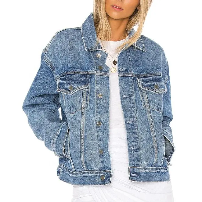 New Style Customized Color Women's Wholesale Denim Jackets