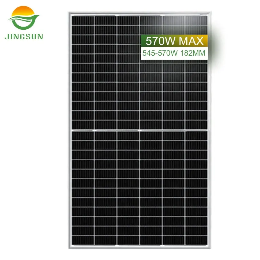 Jingsun गर्म बिक्री सौर पैनल 550w 555w 560w 144 सेल घरेलू वाणिज्यिक के लिए सस्ती कीमत 570w सौर पैनल