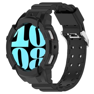 สายนาฬิกาซิลิโคนแบบใหม่พร้อมเคสกันกระแทก สำหรับนาฬิกาขนาด 40 มม. 44 มม. แบบ Sport Loop พร้อมหัวเข็มขัดแบบปลดเร็ว ขายส่ง - Product Image 2