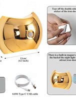 Lampu Malam LED Pintar Sensor Gerak Magnetik Nirkabel USB Dapat Diisi Ulang 3 Mode Pencahayaan untuk Pintu Masuk Teras Kamar Tidur Meja Lemari