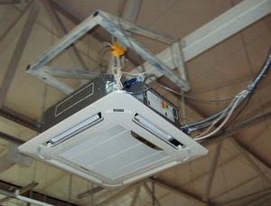 Midea 1200cfm Trung Quốc ướp lạnh nước nhỏ gọn 4 cách Cassette đơn vị cuộn dây Quạt cho văn phòng Trần gắn điều hòa không khí fcu - Product Image 4