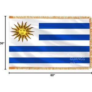 Bandiera Turca di Alta Qualità 3x5 Piedi con Frange Dorate, Bandiera <span class=keywords><strong>Nazionale</strong></span> per Interni, per Cerimonie, Sale, Scrivania e Decorazione Murale - Product Image 5