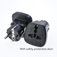 Adaptateur de prise convertisseur de voyage chinois vers russe US/EU/UK/AU vers EU prise 2 broches rondes avec protection de sécurité SS-9 de porte
