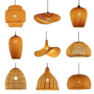 Lampada a led <span class=keywords><strong>in</strong></span> stile antico lampada a sospensione a sospensione per ristorante con lanterna di <span class=keywords><strong>bambù</strong></span> fatta a mano - Product Image 1