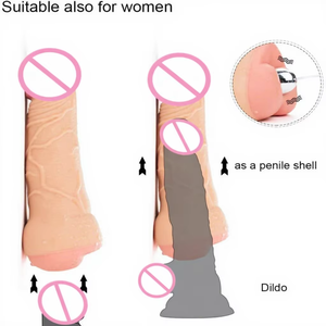 Jouet sexuel XLN 2-en-1 en TPE souple pour couples gays et lesbiennes, célèbre Godemiché anal, avec fonction d'exercice de <span class=keywords><strong>film</strong></span> inversé, Taille XL - Product Image 4