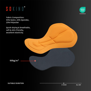 Coussinets de cyclisme pour garçons ANTI-UV respirants à séchage rapide en Spandex/Nylon et mousse de carbone pour cuissardes de cyclisme - Product Image 4
