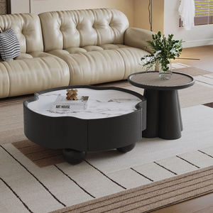 Mesa de Centro Creativa y Elegante para Sala de Estar, Estilo Rústico, Moderna, de Metal, con Forma de Flor, Linda, Fácil de Ensamblar, Muebles para el Hogar - Product Image 2