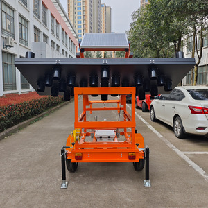Remorque de signalisation routière à énergie solaire avec écran LED, panneau d'avertissement pliable pour travaux routiers, montage au sol, IP65 - Product Image 3