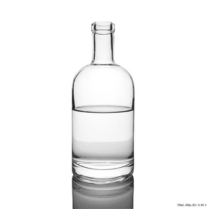 Botella de Mezcal de Lujo de 750 ml, Botella de Vidrio para Licor, Tequila, Ron, Vodka - Product Image 1