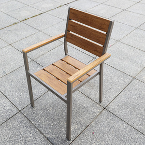 Sillas Silla de jardín de madera Muebles de exterior <span class=keywords><strong>Patio</strong></span> Sillas de jardín Asiento cómodo Juego de mesa de comedor de plástico Moderno 6PCS/<span class=keywords><strong>pila</strong></span> - Product Image 3