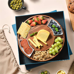 Juego <span class=keywords><strong>de</strong></span> <span class=keywords><strong>tabla</strong></span> y plato <span class=keywords><strong>de</strong></span> queso charcutería al por mayor, <span class=keywords><strong>tabla</strong></span> para <span class=keywords><strong>cortar</strong></span> queso <span class=keywords><strong>de</strong></span> acacia <span class=keywords><strong>de</strong></span> 13 pulgadas y <span class=keywords><strong>cuchillo</strong></span> para entretener y servir - Product Image 5